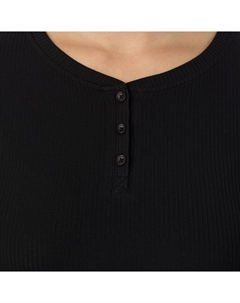 Женская футболка-хенли с круглым вырезом и длинными рукавами в рубчик, цвет Pecan Heather Cuddl duds