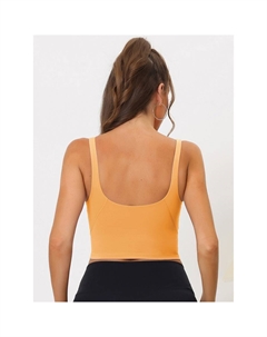 2 упаковки женских удлиненных спортивных бюстгальтеров для йоги с мягкой подкладкой и средней поддержкой для тренировок и фитнеса, фиолетовый Allegra k