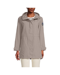 Женский классический плащ с капюшоном Lands End Squall, цвет Soft Taupe Lands' end
