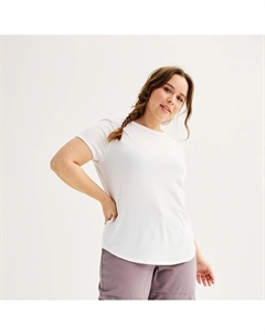 Футболка с короткими рукавами и круглым вырезом Juniors' Plus, цвет Modern White So