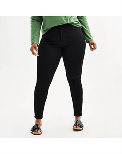 Джинсы скинни больших размеров с высокой посадкой, черный Sonoma goods for life