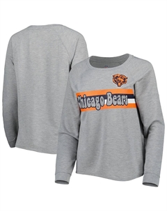 Серая футболка Chicago Bears в полоску с длинными рукавами и реглан для юниоров, цвет Brs Grey Outerstuff