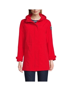Женский классический плащ с капюшоном Lands End Squall, цвет Bright Cherry Lands' end