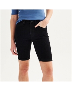 Джинсовые шорты-бермуды Petite с подвернутыми манжетами, цвет Pitch Black Sonoma goods for life