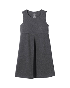 Джемпер со складками из понте для девочек 2–16 лет, школьная форма, цвет Charcoal Heather Lands' end