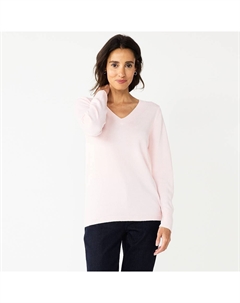 Petite Очень мягкий свитер с V-образным вырезом, цвет Light Pink Croft & barrow