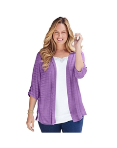 Женский кардиган в темную полоску, большие размеры,, цвет Lolanthe Catherine's