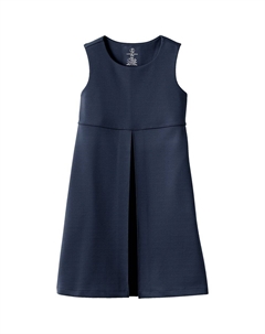 Джемпер со складками из понте для девочек 2–16 лет, школьная форма, цвет Classic Navy Lands' end