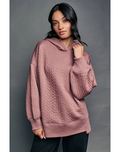 Стеганая стираная толстовка с капюшоном, розовый Next