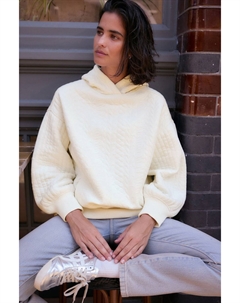 Стеганая стираная толстовка с капюшоном, экрю Next