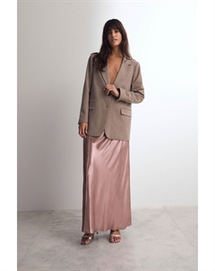 Юбка миди из атласной фольги, розовый Next