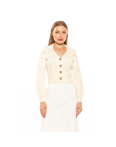 Женский кардиган орехового цвета косой вязки, цвет Ivory Alexia admor