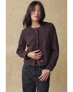 Куртка без воротника с начесом, фиолетовый Next