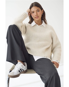 Трикотажный джемпер с воротником стойкой, нейтральный Next