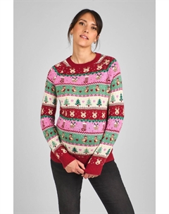 Джемпер с узором «фэр айл» от «Fresh Friends», розовый Jojo maman bébé