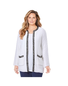 Женский кардиган больших размеров Katerinas Liz&me Iconic, белый Catherine's