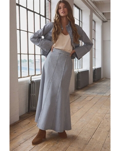 Юбка макси со швом спереди, серый Next