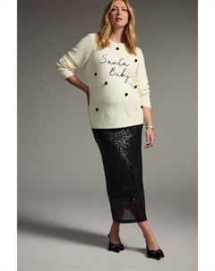 Юбка для беременных с пайетками, черный Next