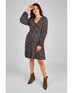 Платье для беременных с цветочным принтом на пуговицах, черный Jojo maman bébé