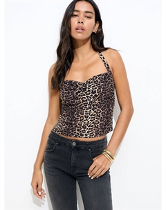 Топ Top, коричневый Pull & bear