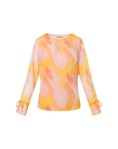 Блуза Blouse 2SF001, цвет Yellow/Pink Quiosque