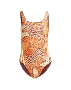 Бралетт SPORTSWEAR Bralette Active Swimsuit x FARM Rio, цвет Pueblo/Dark brown Adidas