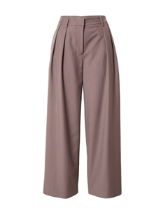Брюки Wide leg Pleat-Front Pants Hazel, цвет Mocha Weekday