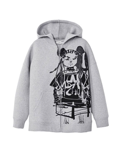 Худи Zip-Up Hoodie, серый Desigual