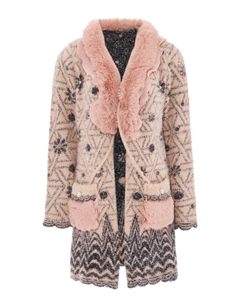 Кардиган Knit Cardigan, пастельно-розовый Faina