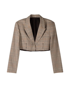 Классический блейзер Blazer, коричневый Bershka