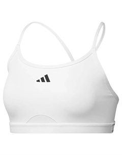 Спортивный бюстгальтер Aeroreact 3 Stripes, белый Adidas