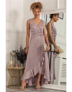 Платье макси Kyleigh с оборками по подолу, фиолетовый Jolie moi