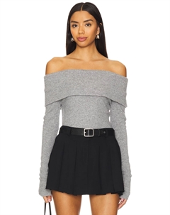 Пуловер coretta с открытыми плечами, серый Alice+olivia