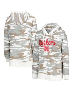 Женский пуловер с капюшоном и камуфляжным принтом Pressbox Nebraska Huskers San Pablo Unbranded