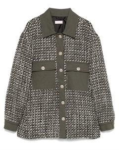 Пиджак из ткани букле, зеленый Liu jo