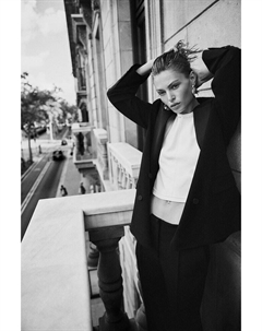 Майка с вышивкой бисером, белый H&m