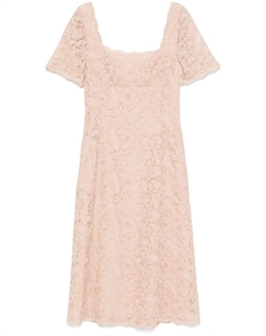 Платье миди из цветочного кружева, розовый Ermanno scervino