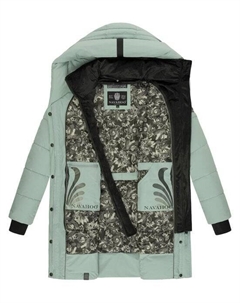 Стеганое пальто с прической, зеленый Navahoo