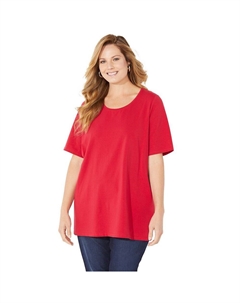 Женская ультрамягкая футболка размера плюс Petite Suprema Katerinas с круглым вырезом, цвет Classic Red Catherine's