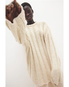 Свитер оверсайз в рубчик, бежевый H&m