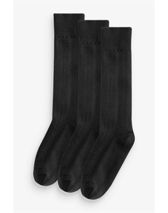 Носки до щиколотки, 3 пары, черный Next