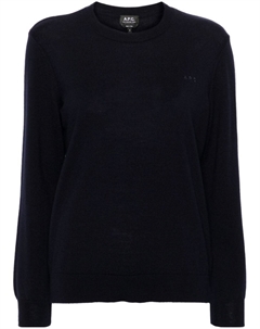 Свитер с вышитым логотипом, синий A.p.c.