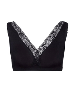 Мягкий бюстгальтер из хлопка, черный Hanro