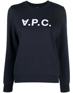 Хлопковая толстовка с логотипом, синий A.p.c.