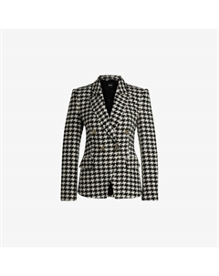 Приталенный тканый блейзер с узором «гусиная лапка», мультиколор Boss