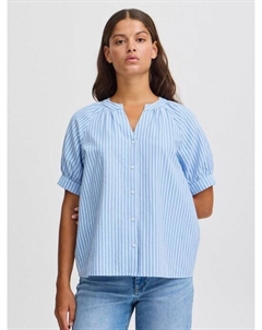 Блузка с короткими рукавами ixdarla ms, голубой Ichi