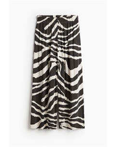 Брюки Crop Pull-on Zebra Print, темно-серый H&m