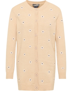 Толстовка Strickjacke Mit Stickerei, бежевый Dreimaster