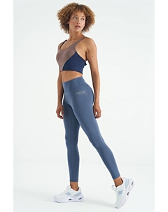 Облегающие женские колготки из ткани для дайвинга с высокой талией и принтом логотипа Oil Tommylife