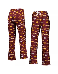 Женские спортивные бордовые брюки Concepts Washington Commanders прорывного трикотажа Unbranded